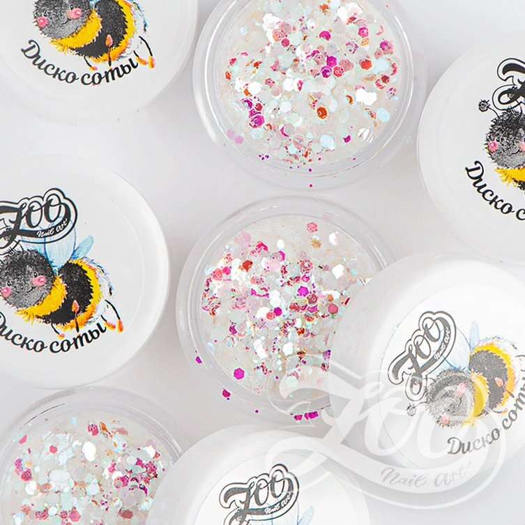 1345 Шестигранники микс "Диско соты" 