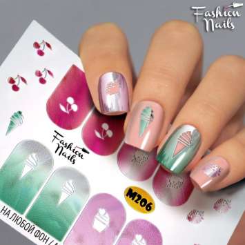 Fashion Nails Слайдер-дизайн METALLIC № 206