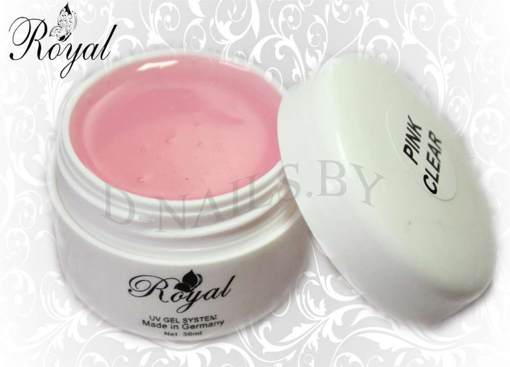 Моделирующий прозрачный гель Royal Pink Clear купить в Минске  Прочный гель для наращивания