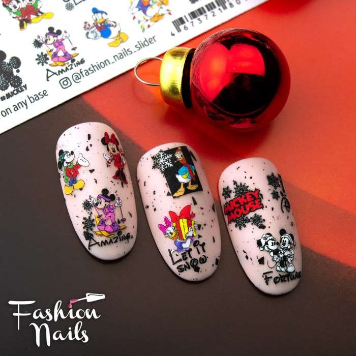 Fashion Nails Слайдер-дизайн WHITE № 136
