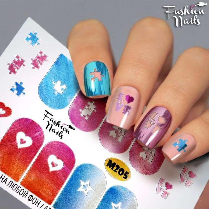 Fashion Nails Слайдер-дизайн METALLIC № 205