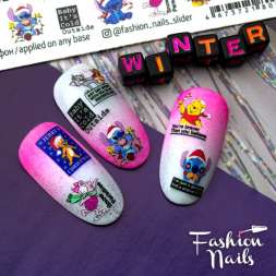 Fashion Nails Слайдер-дизайн WHITE № 137