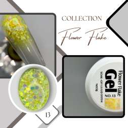 Глиттер-гель "FLOWER FLAKE" 13 5gr   