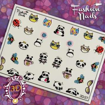 Fashion Nails Слайдер-дизайн 3D № 27