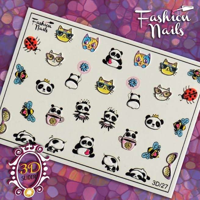 Fashion Nails Слайдер-дизайн 3D № 27