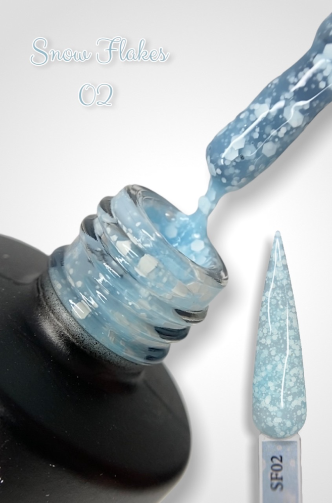 ROYAL гель лак "Снежные хлопья" SF02