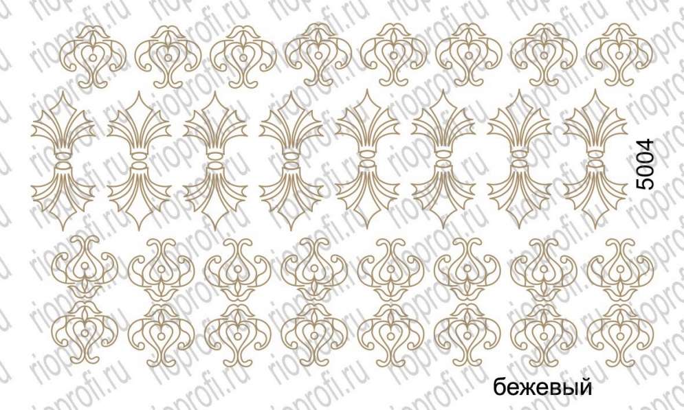 Rio Profi Слайдер На Прозрачной Основе Нэйл Круст №5004 Бежевый