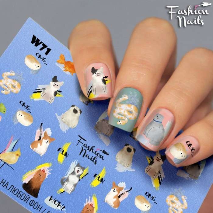 Fashion Nails Слайдер-дизайн WHITE № 71