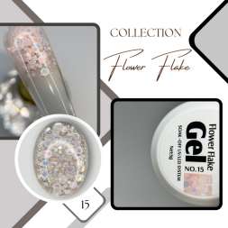 Глиттер-гель "FLOWER FLAKE" 15 5gr   