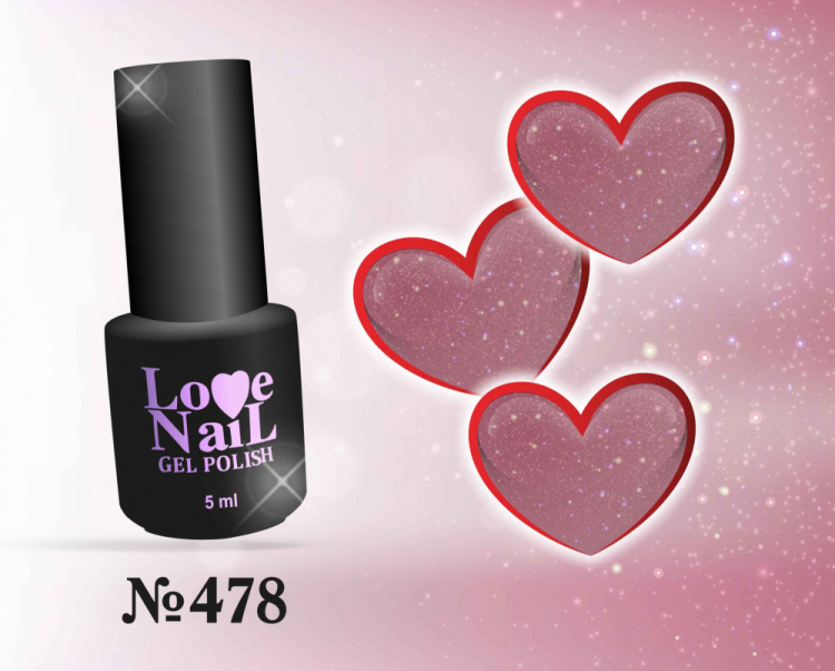 478 LOVE NAIL ГЕЛЬ ЛАК класса Premium                 