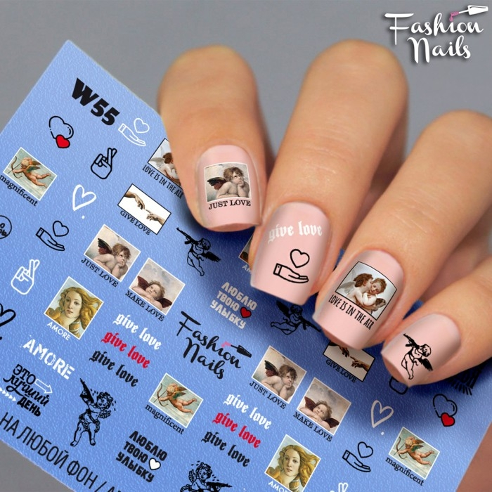 Fashion Nails Слайдер-дизайн WHITE № 55