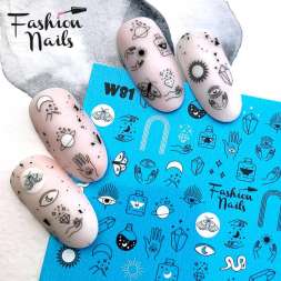 Fashion Nails Слайдер-дизайн WHITE № 81