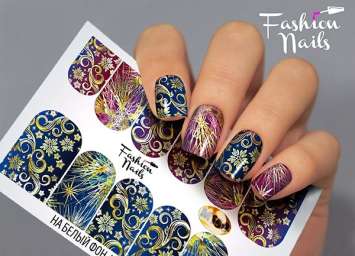 Fashion Nails Слайдер-дизайн METALLIC № 158