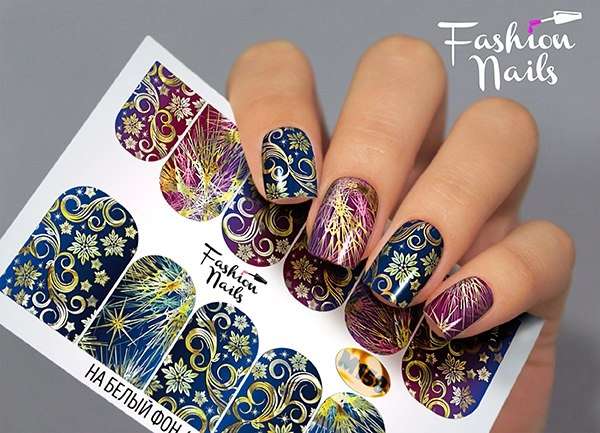 Fashion Nails Слайдер-дизайн METALLIC № 158
