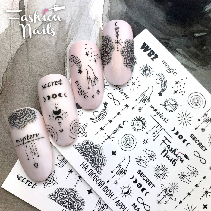 Fashion Nails Слайдер-дизайн WHITE № 82