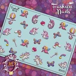 Fashion Nails Слайдер-дизайн 3D № 33