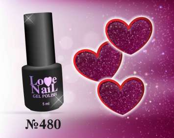 480 LOVE NAIL ГЕЛЬ ЛАК класса Premium                   