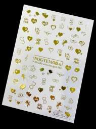 Наклейки Nogtemoda Metallic Collection Gold № 005