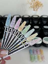 Моделирующий гель с сухоцветами Royal MILKY FLOWER 07 (15 мл)