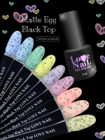 Matte Egg Black Top LOVE NAIL 5 мл (матовый топ с эффектом перепелиного яйца без липкого слоя)