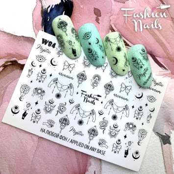 Fashion Nails Слайдер-дизайн WHITE № 84