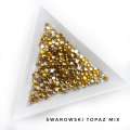 Стразы Swarovski TOPAZ MIX 144 шт (микс размеры)         