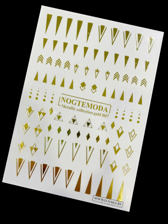 Наклейки Nogtemoda Metallic Collection Gold № 007