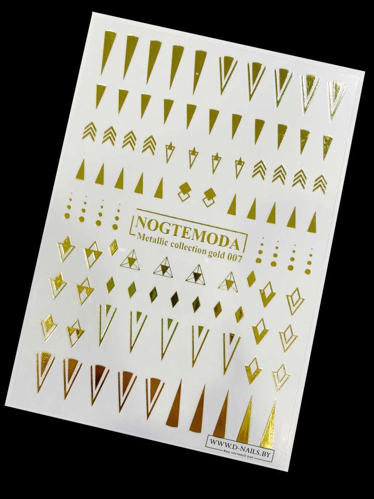 Наклейки Nogtemoda Metallic Collection Gold № 007