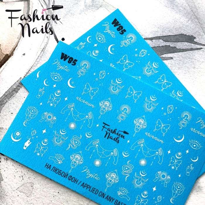 Fashion Nails Слайдер-дизайн WHITE № 85