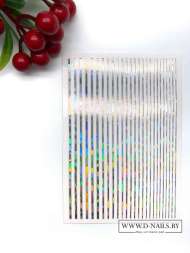 Гибкая лента "серебро голография"