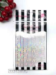 Гибкая лента "серебро голография"