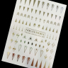 Наклейки Nogtemoda Metallic Collection Silver № 008