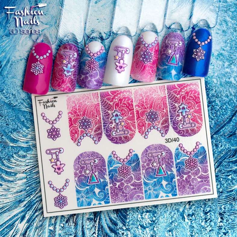 Fashion Nails Слайдер-дизайн 3D № 40