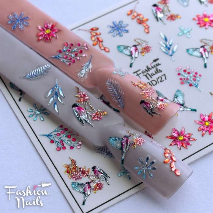 Fashion Nails Слайдер-дизайн 3D CRYSTAL № 27