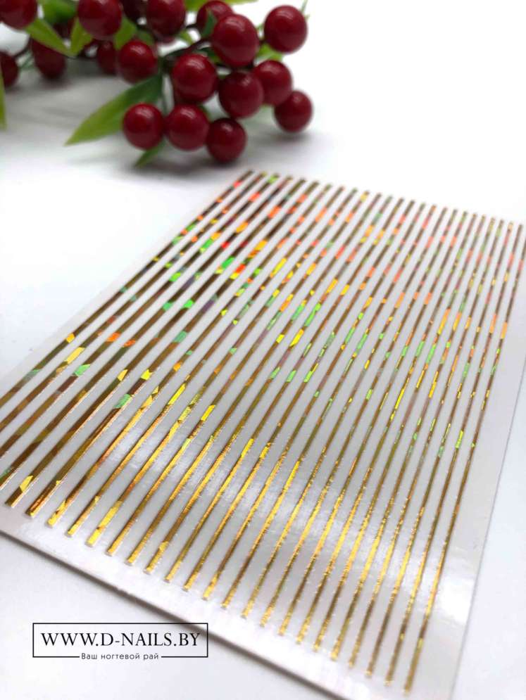 Гибкая лента "золото голография" 