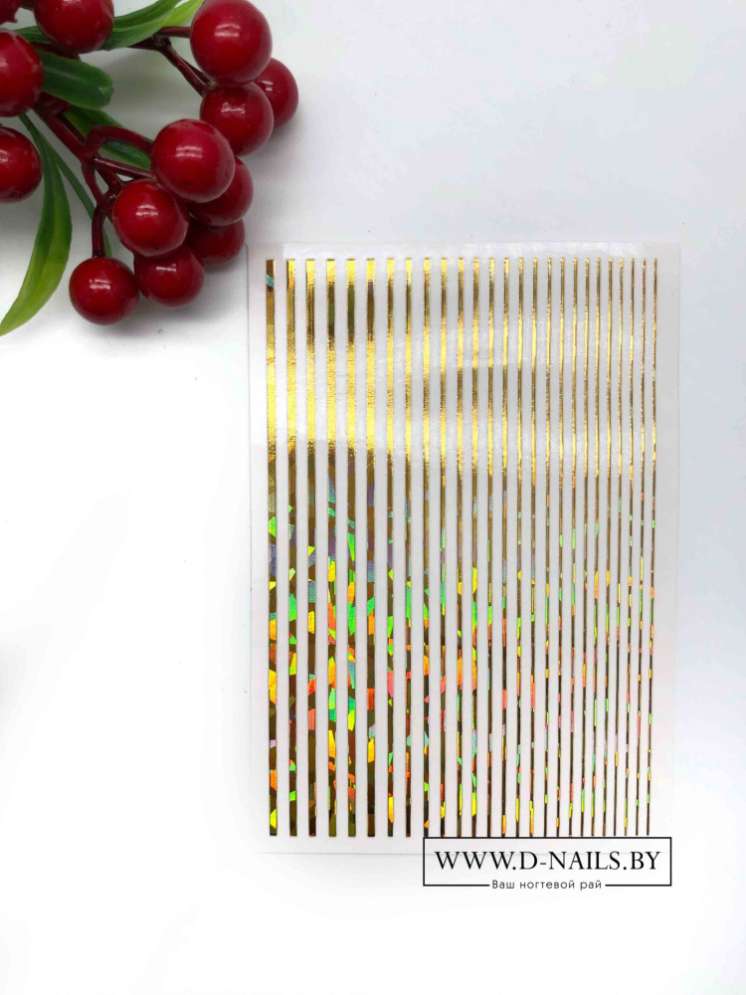 Гибкая лента "золото голография" 