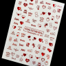Наклейки Nogtemoda Holographic Red № 001