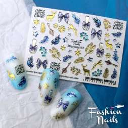 Fashion Nails Слайдер-дизайн 3D CRYSTAL № 57