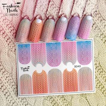 Fashion Nails Слайдер-дизайн 3D № 43