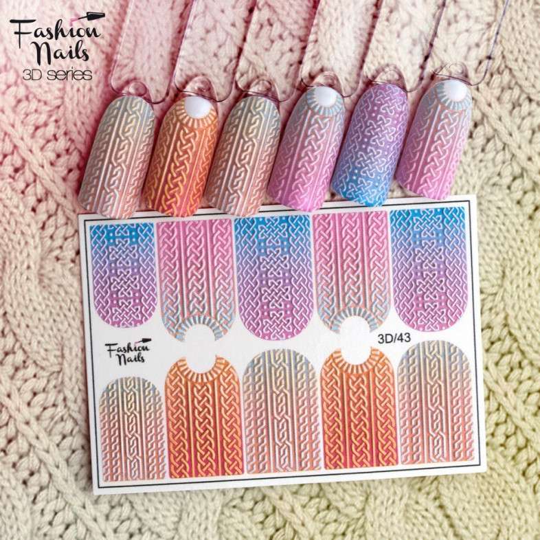 Fashion Nails Слайдер-дизайн 3D № 43