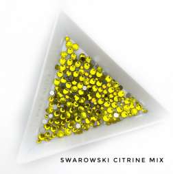 Стразы Swarovski CITRINE MIX 144 шт (микс размеры)         
