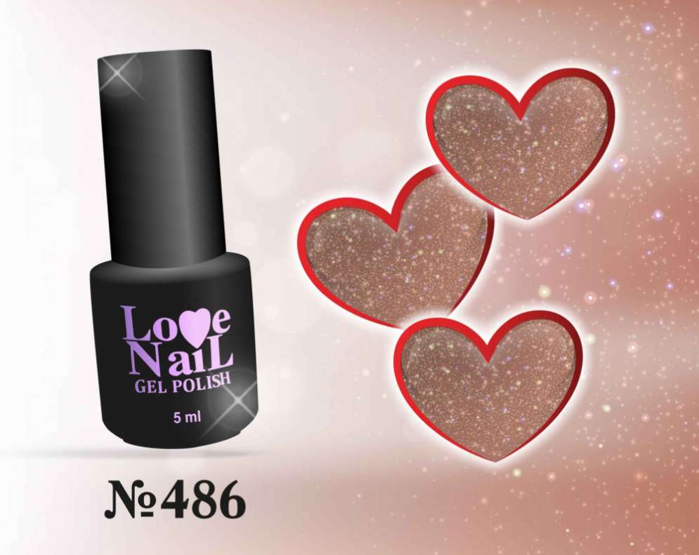 486 LOVE NAIL ГЕЛЬ ЛАК класса Premium                         