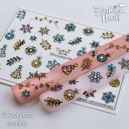 Fashion Nails Слайдер-дизайн 3D CRYSTAL № 44