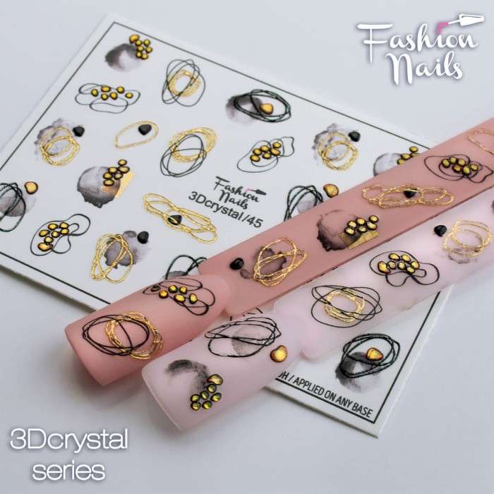 Fashion Nails Слайдер-дизайн 3D CRYSTAL № 45