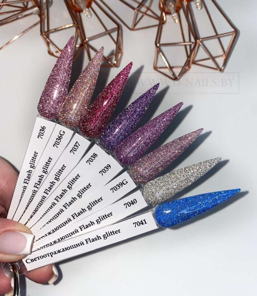 Светоотражающий Flash glitter синий Арт.7041