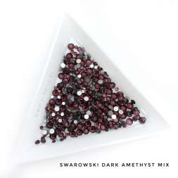 Стразы Swarovski DARK AMETHYST MIX 144 шт (микс размеры) 