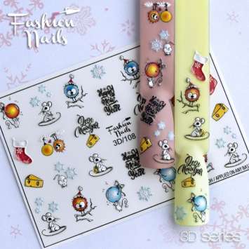 Fashion Nails Слайдер-дизайн 3D № 108