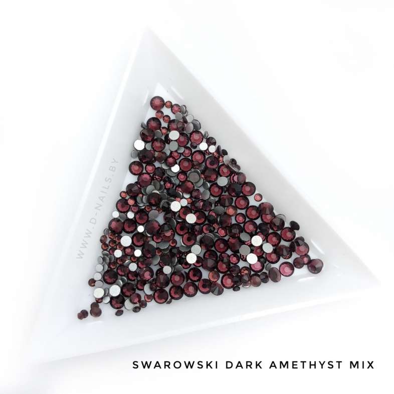 Стразы Swarovski DARK AMETHYST MIX 1440 шт (микс размеры)   