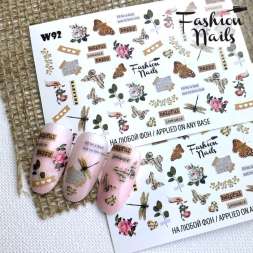 Fashion Nails Слайдер-дизайн WHITE № 92