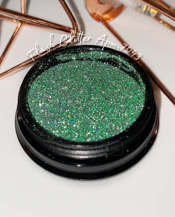 Светоотражающий Flash glitter зеленый Арт.7043